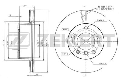 Диск тормозной передний Zekkert BS5769