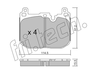 Комплект колодок для дискового тормоза TRUSTING 10394