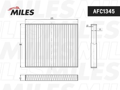 Фильтр салона угольный Miles AFC1345