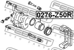 Поршень суппорта тормозного заднего FEBEST 0276Z50R