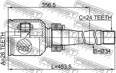 ШРУС внутренний правый FEBEST 0111AGV15RH