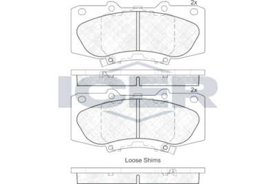 Комплект колодок для дискового тормоза Mando MPT33
