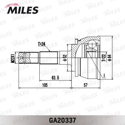 ШРУС наружный Miles GA20337