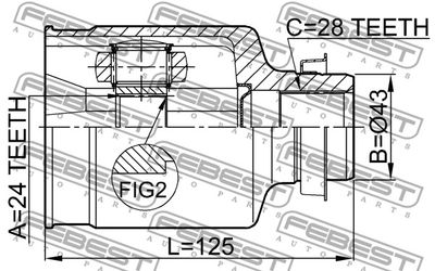 ШРУС внутренний правый FEBEST 0511MZ5ATRH