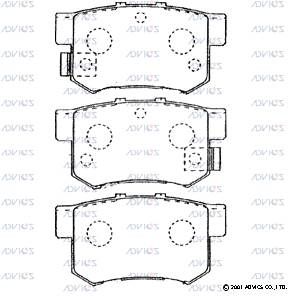Колодки тормозные дисковые ADVICS SN419P