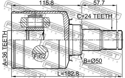 ШРУС внутренний левый FEBEST 0411GALH