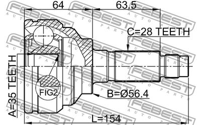 ШРУС наружный FEBEST 0510MPVLW3