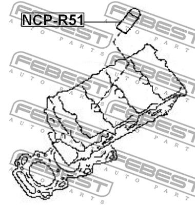 Кольцо уплотнительное свечного колодца FEBEST NCPR51