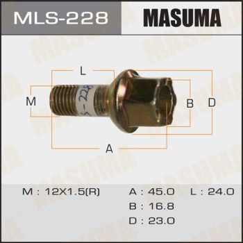 Болт колесный Masuma MLS228