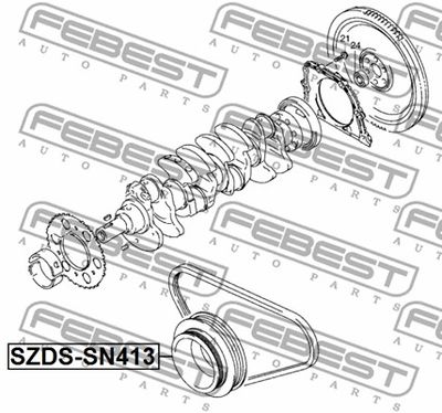 Шкив коленвала FEBEST SZDSSN413