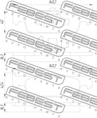 Колодки тормозные передние FEBEST 2401CLIIVF