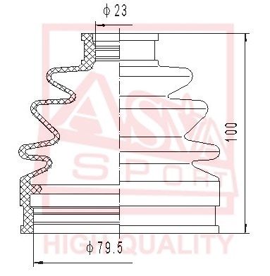 Пыльник ШРУС комплект без смазки ASVA ASBT138