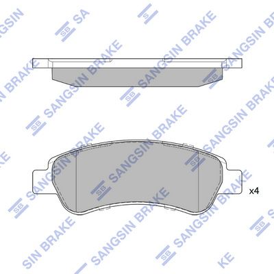 Колодки тормозные задние SANGSIN SP1727