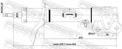 Амортизатор передний правый FEBEST 04110007FR