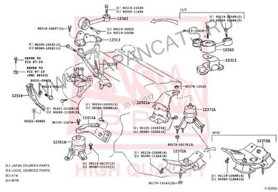Подушка двигателя задняя ASVA 0112SXV20RMT