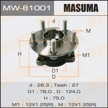 Подшипник передней ступицы Masuma MW81001