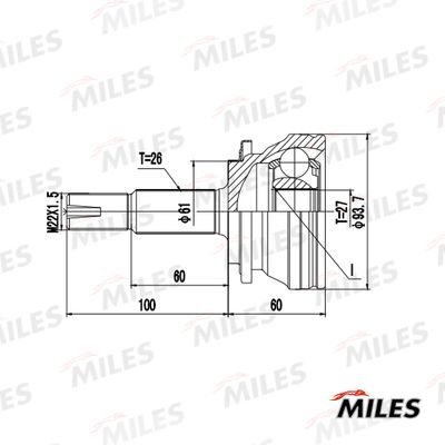 ШРУС наружный Miles GA20670