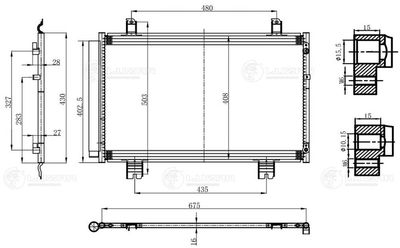 Радиатор кондиционера LUZAR LRAC1946