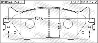 Колодки тормозные дисковые FEBEST 0101ACV40F