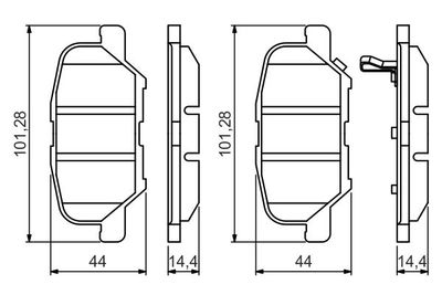 Комплект колодок для дискового тормоза BOSCH 0986495358