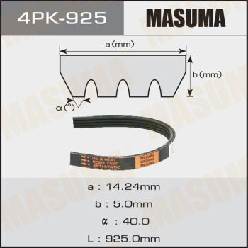 Ремень поликлиновой Masuma 4PK925