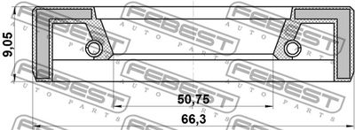 Сальник привода FEBEST 95FAY52660909X