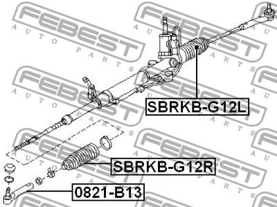 Пыльник рулевой рейки FEBEST SBRKBG12L