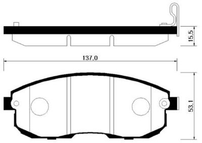 Колодки тормозные дисковые HSB HP3005
