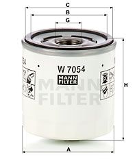 Фильтр масляный MANN-FILTER W7054