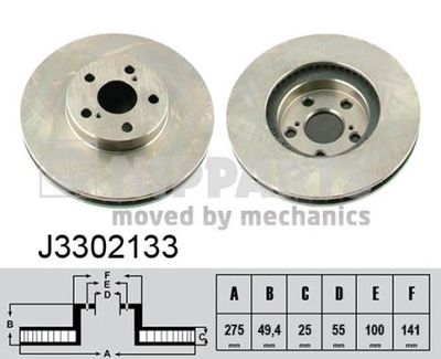 Диск тормозной NIPPARTS J3302133