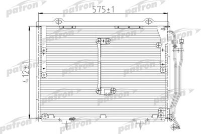 Радиатор кондиционера PATRON PRS1084