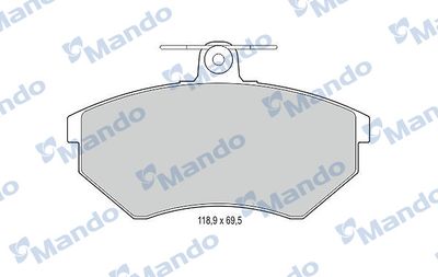 Колодки тормозные дисковые передние Mando MBF015109