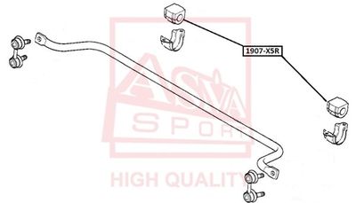 Втулка стабилизатора заднего ASVA 1907X5R