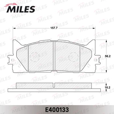 Колодки тормозные передние Miles E400133