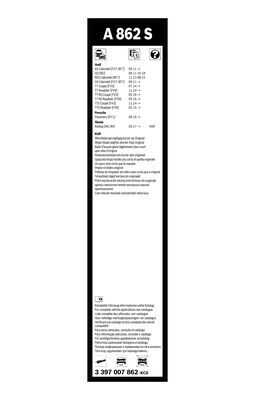 Комплект щеток стеклоочистителя BOSCH 3397007862