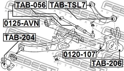 Опора шаровая задней цапфы FEBEST 0120107