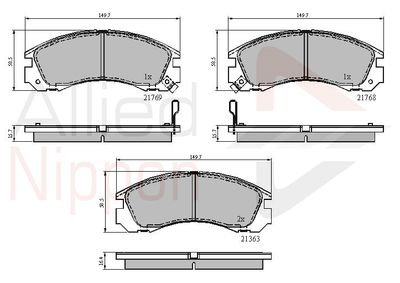 Колодки тормозные передние ALLIED NIPPON ADB3234