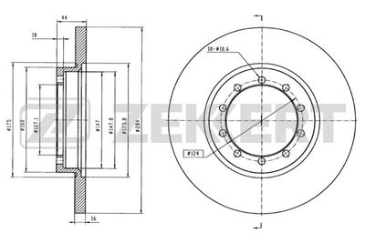 Диск тормозной задний Zekkert BS5896