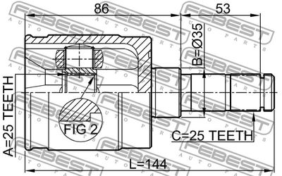 ШРУС внутренний правый FEBEST 0311GDRH