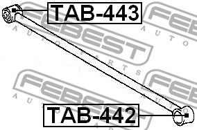 Сайлентблок задней продольной тяги FEBEST TAB443