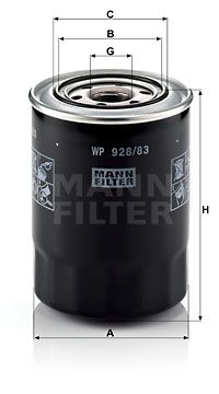 Фильтр масляный MANN-FILTER WP92883