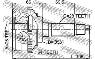 ШРУС наружный FEBEST 2210016A54