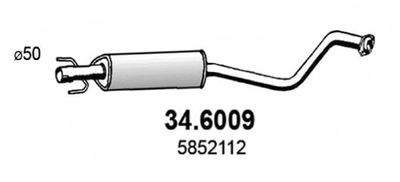 Глушитель средняя часть ASSO 346009