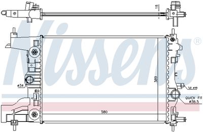 Радиатор системы охлаждения NISSENS 630729