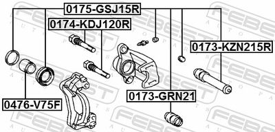 Пыльник втулки направляющей суппорта тормозного заднего TOYOTA 4777535010