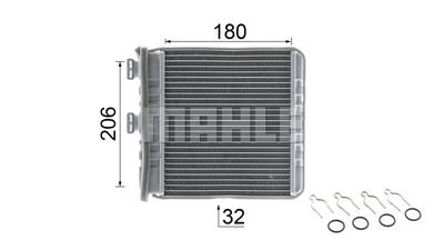 Радиатор отопителя MAHLE AH76000P