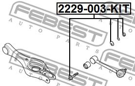 Болт с эксцентриком ремкомплект FEBEST 2229003KIT