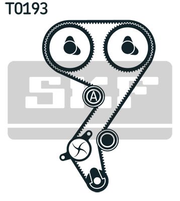 Комплект ГРМ с водяным насосом SKF VKMC03256
