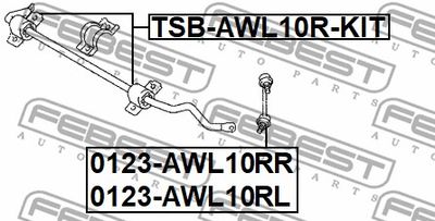 Тяга стабилизатора заднего левая FEBEST 0123AWL10RL