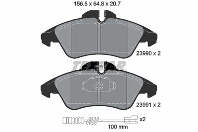 Колодки тормозные дисковые передние TEXTAR 2399002